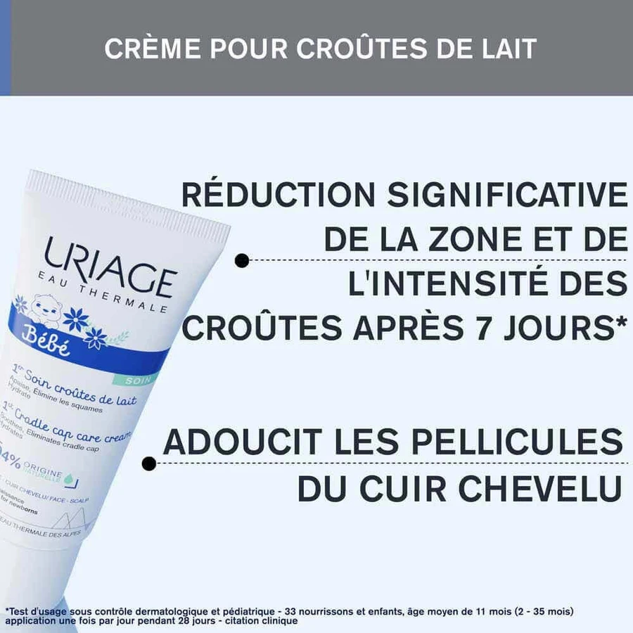 Uriage Baby Milk Crust Face And Scalp Bebe 1er Soin - Uriage 40ml: цены и характеристики