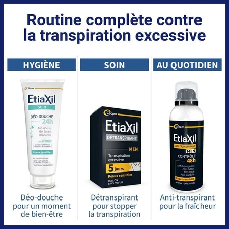 Etiaxil Антиперспирант-спрей для мужчин 48 часов без алюминия Peaux Sensibles 2x150 мл: цены и характеристики