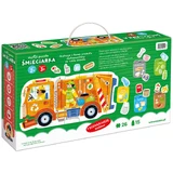 CzuCzu Moto Puzzle Сміттєвоз, пазл для дітей, 2-3 роки, 26 елементів