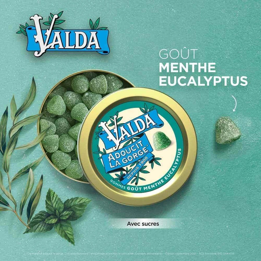Valda М'ята та евкаліптова жуйка 140г: ціни та характеристики