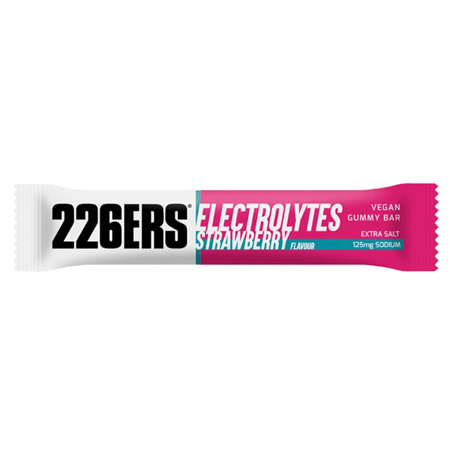 226Ers Vegan Gummy Bar Electrolyte, гелевый энергетический батончик с электролитами, клубника, 30 г: цены и характеристики