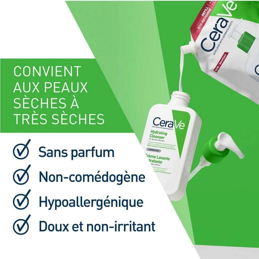 Cerave Body Cleanser Eco Recharge Crème Lavante Hydratante Visage Et Corps Peaux Normales A Sèches 473 мл: цены и характеристики
