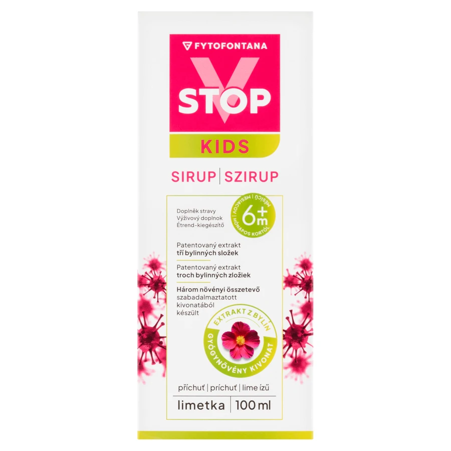 Фітофонтана V-Stop Kids 6m+, сироп для дітей від 6 місяців, зі смаком лайма, 100 мл: ціни та характеристики