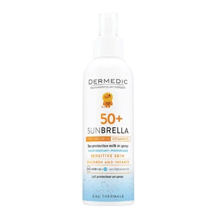 Dermedic Sunbrella Baby, захисний лосьйон-спрей для дітей від 6 місяців, SPF 50+, 150 мл + безкоштовна упаковка