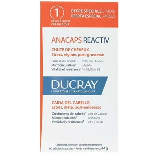 Комплекс Ducray Anacaps Reactiv від випадіння волосся,  3 шт. x 30 капсул