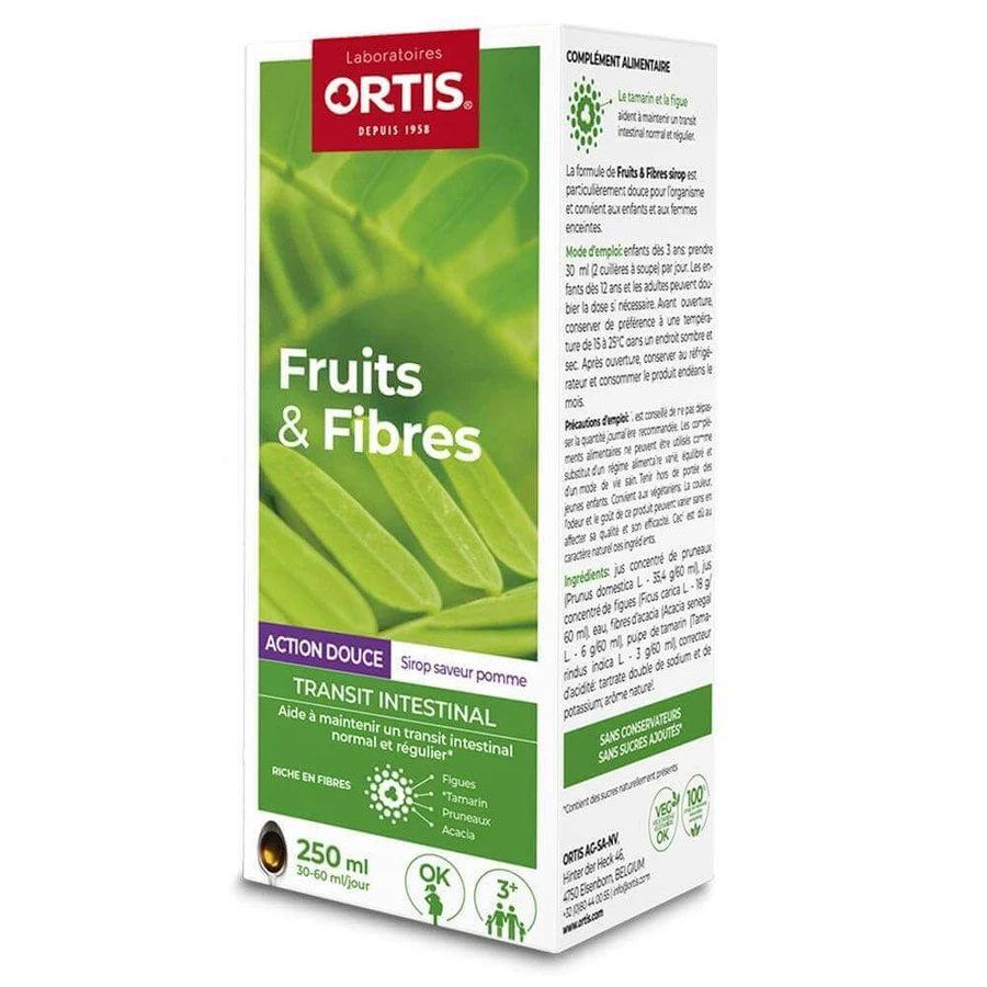 Сироп з фруктів та клітковини Ortis 250мл: ціни та характеристики
