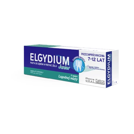 Набор Elgydium Junior, паста для детей в форме геля для детей 7-12 лет, mentă ușoară, 2 x 50 мл: цены и характеристики