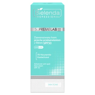 Bielenda Professional SupremeLab Skin Tone, легкий антипигментационный крем с защитой от солнца, 50 мл