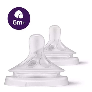 Avent Natural Response Силіконові соски для густих рідин, потік для новонароджених 6 місяців + x2