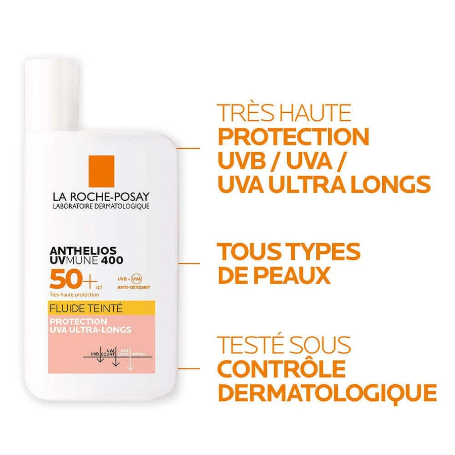 La Roche-Posay Anthelios Fluid Uvmune 400 Spf50+ Tinted Protection with Perfume 50ml: цены и характеристики
