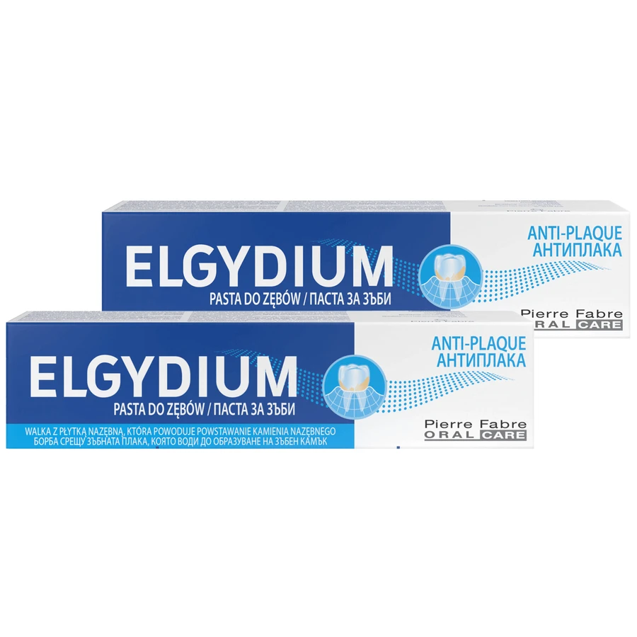 Набір паст проти зубного нальоту Elgydium, 2 x 75 мл.: ціни та характеристики