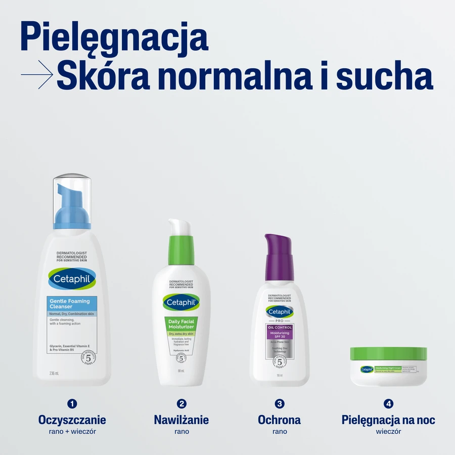 Cetaphil, spumă ușoară de curățare facială, ten normal, uscat și mixt, 236 мл + cremă hidratantă facială cu acid hyaluronic, cremă de noapte, 48 ml gratuit: цены и характеристики