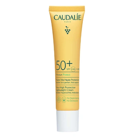 Caudalie Vinosun Protect, невидимий, легкий крем з дуже високим ступенем захисту, SPF 50+, 40 мл + 20 мл безкоштовно: ціни та характеристики