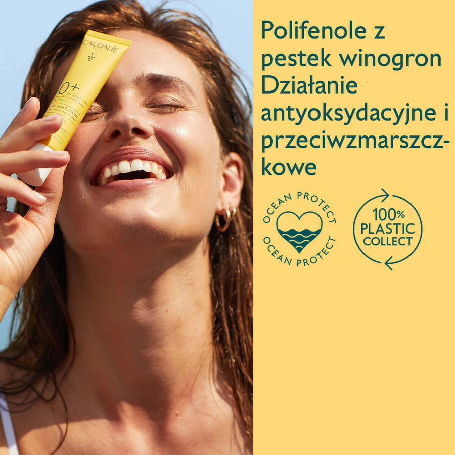 Caudalie Vinosun Protect, невидимий, легкий крем з дуже високим ступенем захисту, SPF 50+, 40 мл + 20 мл безкоштовно: ціни та характеристики