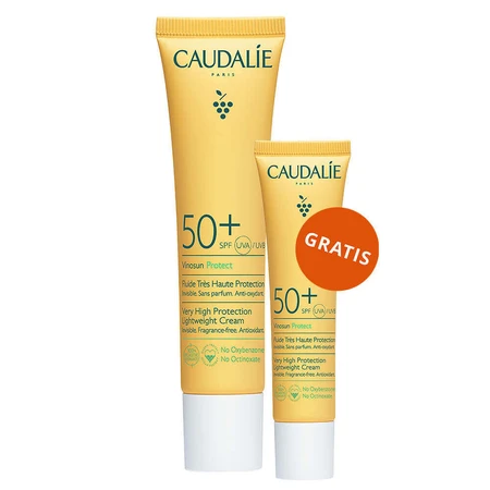 Caudalie Vinosun Protect, невидимий, легкий крем з дуже високим ступенем захисту, SPF 50+, 40 мл + 20 мл безкоштовно: ціни та характеристики