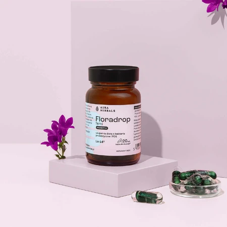 Aura Herbals Флорадроп фемі, пробіотик, 20 капсул: ціни та характеристики