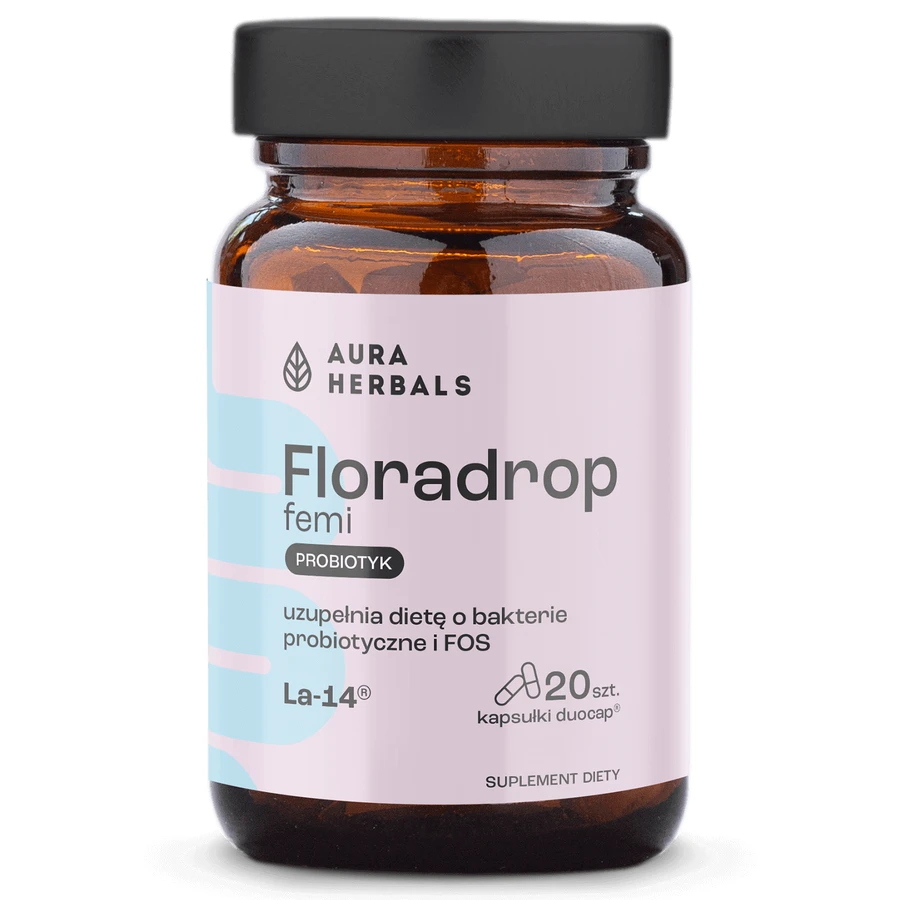 Aura Herbals Флорадроп фемі, пробіотик, 20 капсул: ціни та характеристики