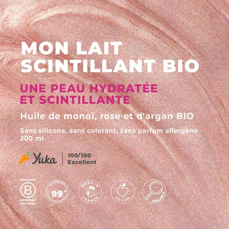 Молочко для тіла Energie Fruit Scintillant Сертифіковане органічне молочко для тіла з моноі, троянди та арганової олії SCINTILLANT MONOÏ ROSE 200 мл: ціни та характеристики