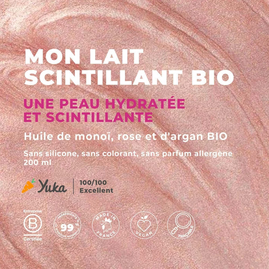 Молочко для тіла Energie Fruit Scintillant Сертифіковане органічне молочко для тіла з моноі, троянди та арганової олії SCINTILLANT MONOÏ ROSE 200 мл: ціни та характеристики