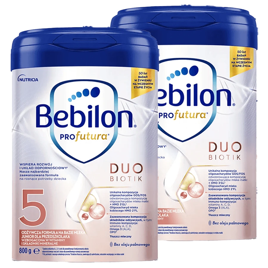 Набір Bebilon Profutura DuoBiotik 5, поживна молочна суміш, для дошкільнят, 2 х 800 г: ціни та характеристики