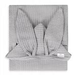 BabyMatex, Покрывало для ванной Prestige Bunny из вафельного хлопка, 70 см x 140 см, серое: цены и характеристики