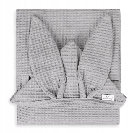 BabyMatex, Покрывало для ванной Prestige Bunny из вафельного хлопка, 70 см x 140 см, серое: цены и характеристики