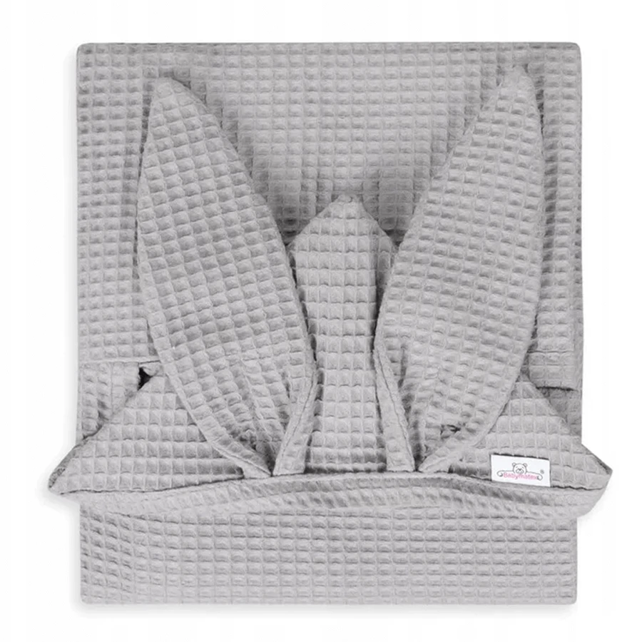 BabyMatex, Покрывало для ванной Prestige Bunny из вафельного хлопка, 70 см x 140 см, серое: цены и характеристики