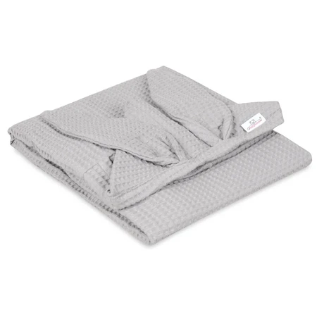 BabyMatex, Покрывало для ванной Prestige Bunny из вафельного хлопка, 70 см x 140 см, серое: цены и характеристики