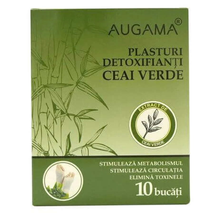 Детокс-пластыри Augama с зеленым чаем, 10x12 см, 10 штук, Henan Kangdi Medical: цены и характеристики