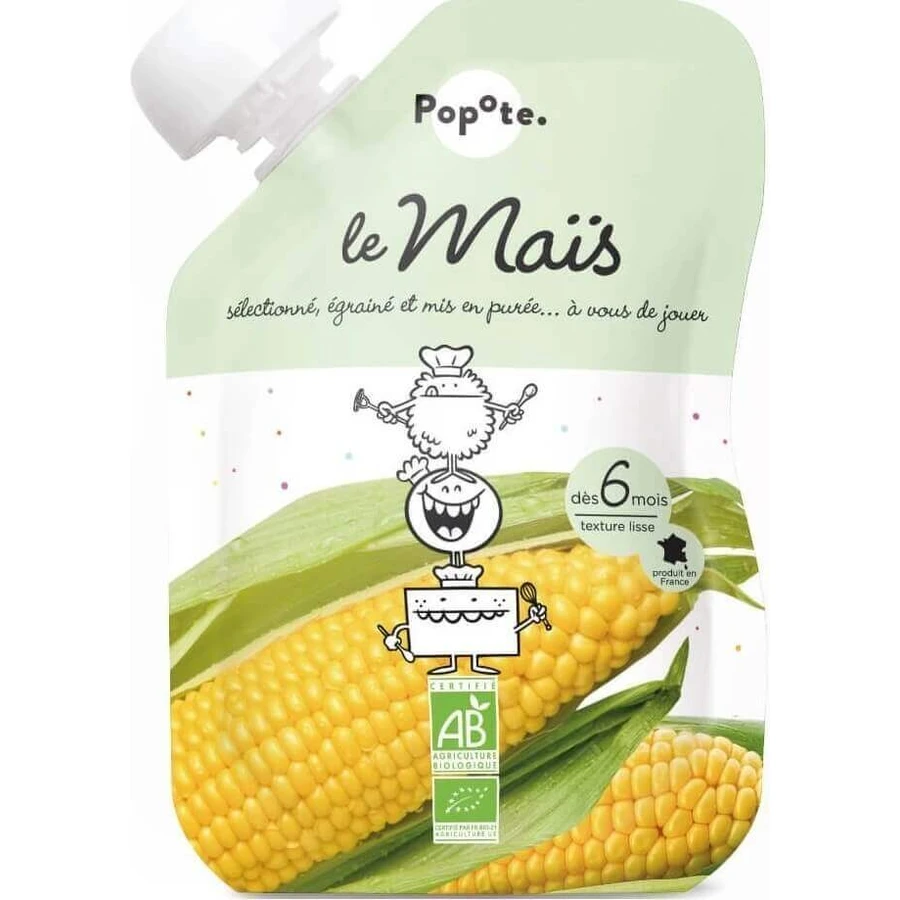 POPOTE Органическая сладкая кукуруза капсулы 120 г, 6+ 1×120 г: цены и характеристики