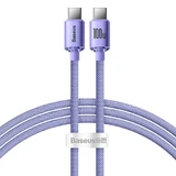 Кабель Baseus CAJY000701 USB-C - USB-C PD 100W 5A 480Mbps 1.2m - фиолетовый