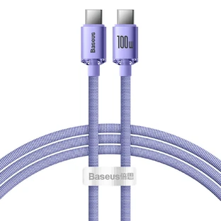 Кабель Baseus CAJY000701 USB-C - USB-C PD 100W 5A 480Mbps 1.2m - фиолетовый