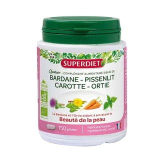 Superdiet Organic Burdock Quatuor для красоты кожи 150 гелюли