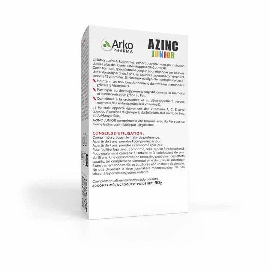 Arkopharma Azinc Витамины C, E, Zinc Junior Strawberry 30 жевательных таблеток: цены и характеристики