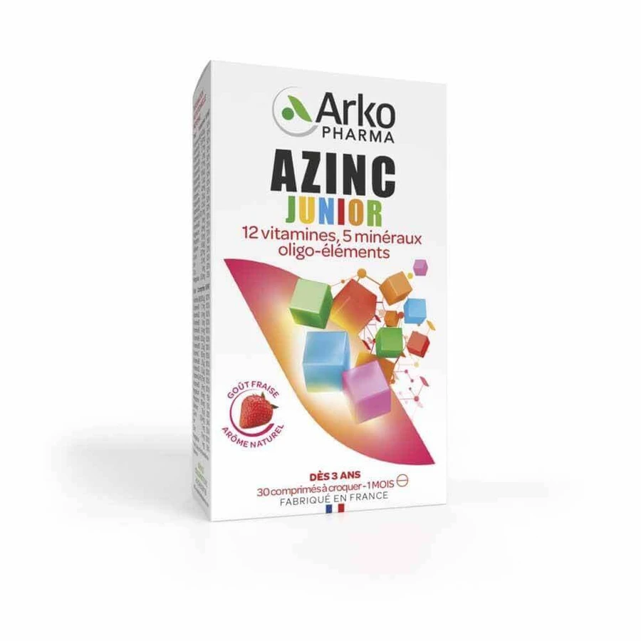 Arkopharma Azinc Витамины C, E, Zinc Junior Strawberry 30 жевательных таблеток: цены и характеристики
