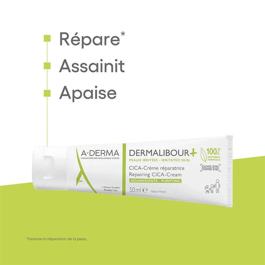 A-Derma Dermalibour+ CICA-крем реструктуризуючий очищаючий для подразненої шкіри 50мл: ціни та характеристики