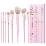 Набір пензлів для макіяжу Jessup Crystal Pink T495, 14 штук