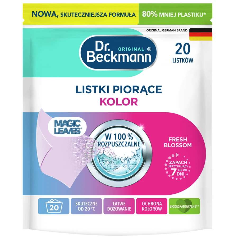 Набір Dr Beckmann Magic Leaves, миючі листочки, Квіткова свіжість, кольорові, 3 x 20 штук + очищувальні листочки, універсальні, Літній лимон, 20 штук безкоштовно: ціни та характеристики