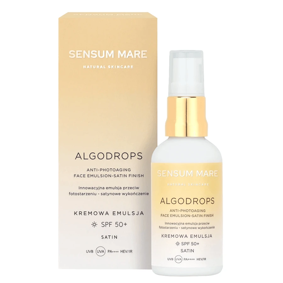 Sensum Mare Algodrops Satin, сатинова емульсія проти фотостаріння, SPF 50+, 50 мл: ціни та характеристики