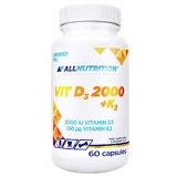 Allnutrition Vit D3 + K2, вітамін D 2000 МО + вітамін K 100 мкг, 60 капсул
