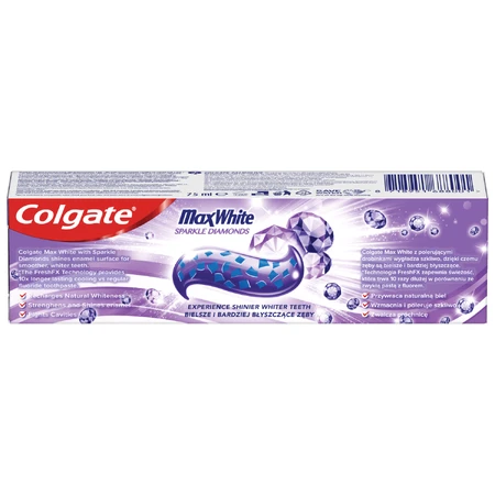 Зубна паста Colgate Max White Sparkle Diamonds, 75 мл: ціни та характеристики