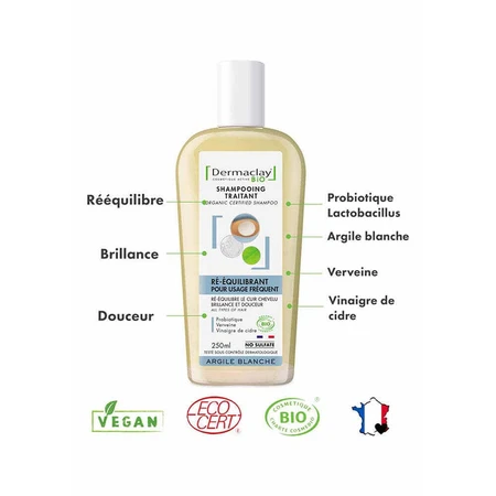 Dermaclay Шампунь BIO Probiotique для частого використання Argilla Blanc 250 мл: ціни та характеристики