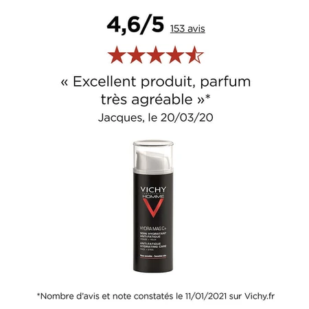 Vichy Чоловічий противтомний зволожуючий крем для обличчя та очей Hydra Mag C+ Sensitive Skin 50 мл: ціни та характеристики