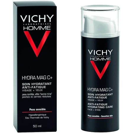 Vichy Чоловічий противтомний зволожуючий крем для обличчя та очей Hydra Mag C+ Sensitive Skin 50 мл: ціни та характеристики