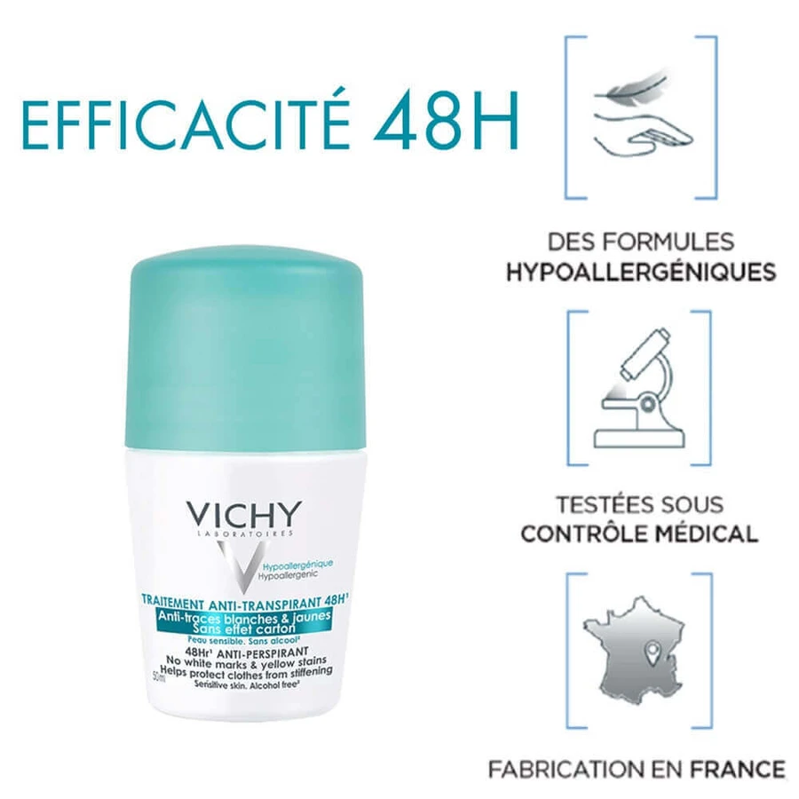 Vichy Дезодорант-антиперспирант ролл-он 2х50 мл: цены и характеристики