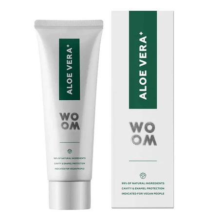 Woom Aloe Vera+, натуральна органічна зміцнювальна зубна паста, 75 мл: ціни та характеристики