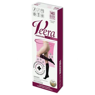 Veera Premium, носки длиной до колена, 140 ден, размер L, черные