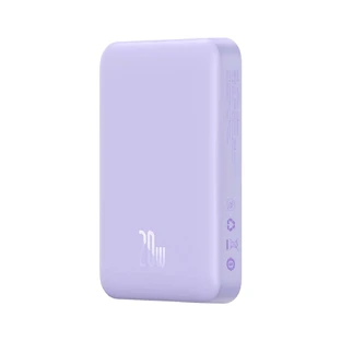 Powerbank Baseus Magnetic Mini индуктивный 10000mAh 20W - фиолетовый + кабель USB-C - USB-C