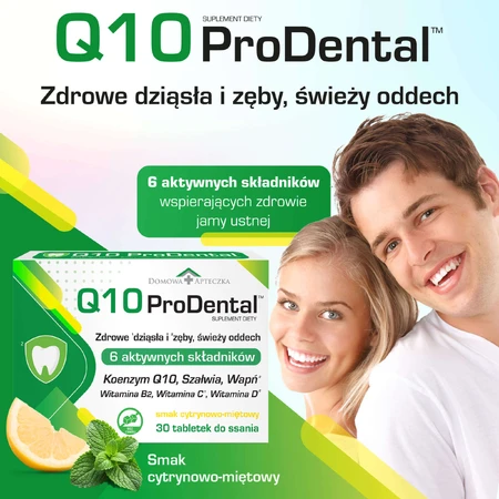 Q10 ProDental, лимонно-мятный вкус, 30 пастилок: цены и характеристики