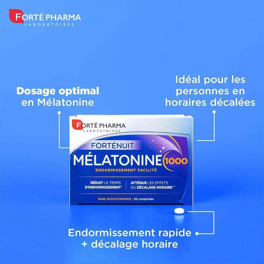 Forté Pharma Forté Night Melatonin 1000 Облегчение засыпания 30 таблеток: цены и характеристики